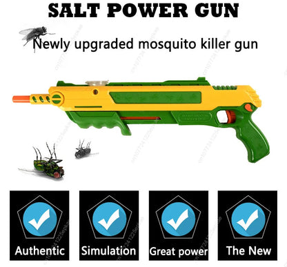 Fly and Mosquito Gun 3.0, Salt Gun Shotgun for Adults and Kids, Pest Control Toy, Perfect Children's Day Gift