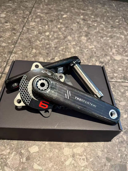 Road Bike Carbon Fiber Crankset - 165/167.5/170/172.5mm BCD 110mm Titanium Alloy 24mm Axis for Shimano Folding Bikes