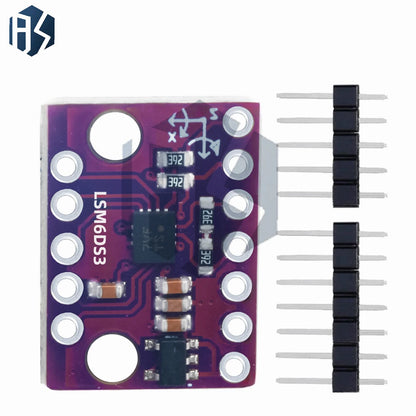 LSM6DS3 6-Axis IMU Breakout Board - 3D Accelerometer, Gyroscope & Temperature Sensor with SPI/I2C Interface, 1–20PCS