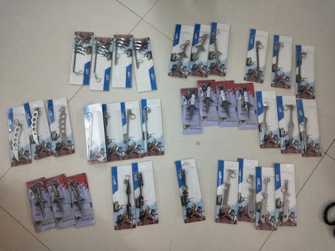 Anime Naruto Weapon Keychain Set – Metal Models of Asuma, Zabuza Sword, Kisame, Hidan, Minato Kunai & Flying Thunder God Cosplay Toys for Boys