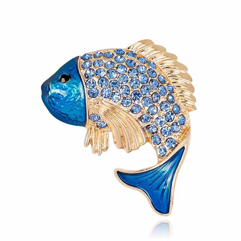 Sapphire Blue Crystal Peacock Brooch - Elegant Rhinestone Animal Pin for Fashion Accessories and Gifts