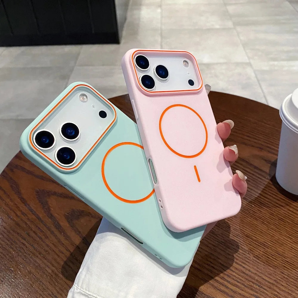 Luxury Magnetic Matte Phone Case - Soft Shockproof MagSafe Cover for iPhone 17 Pro Max & More