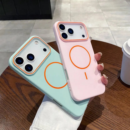 Luxury Magnetic Matte Phone Case - Soft Shockproof MagSafe Cover for iPhone 17 Pro Max & More