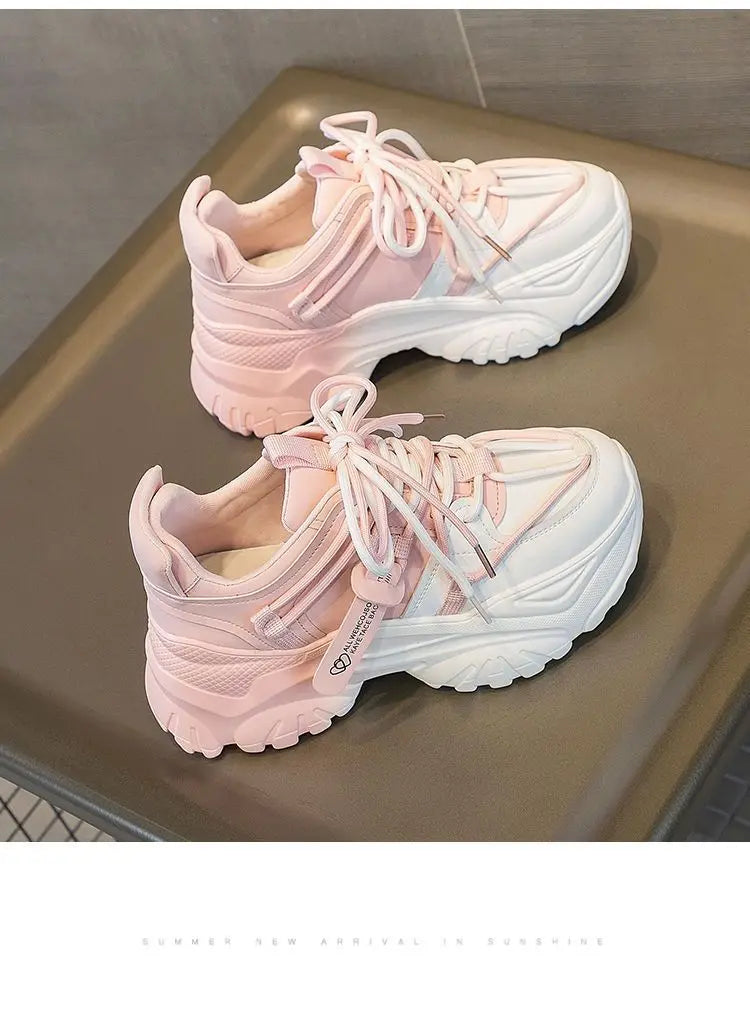 Women's Platform Sneakers - 2024 Spring Fashion Thick Sole Casual Shoes & Tennis Trainers