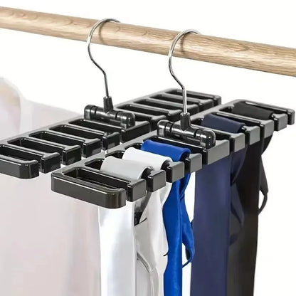 Rotating Tie & Belt Hanger — Multifunctional Scarf Organizer for Home Closet Storage Rack