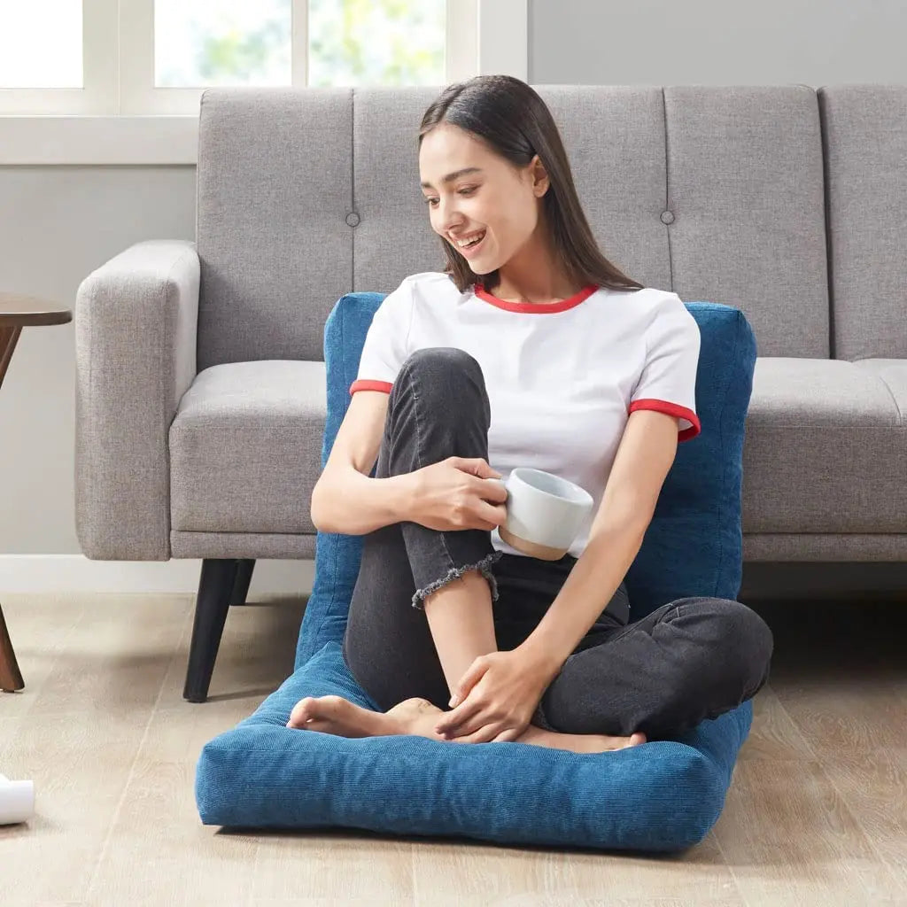 Square Floor Pillow Cushion – Thick Tufted Seat Pad for Meditation, Yoga, Kneeling, and Balcony Seating