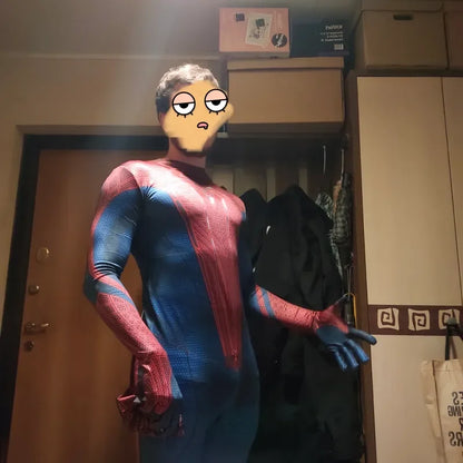 Men's Spider Superhero Halloween Costume - 3D Printed Cosplay Jumpsuit with Mask and Headpiece