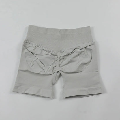 Impact Seamless Scrunch Bum Yoga Shorts – Low Ribbed Waistband, High Stretch Workout & Running Gym Shorts