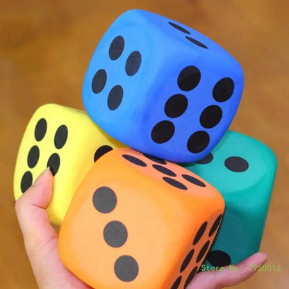 80mm Large Foam Dot Dice – Six-Sided Counting Toy for Kids, Learning Aids for Classroom Math and Board Games