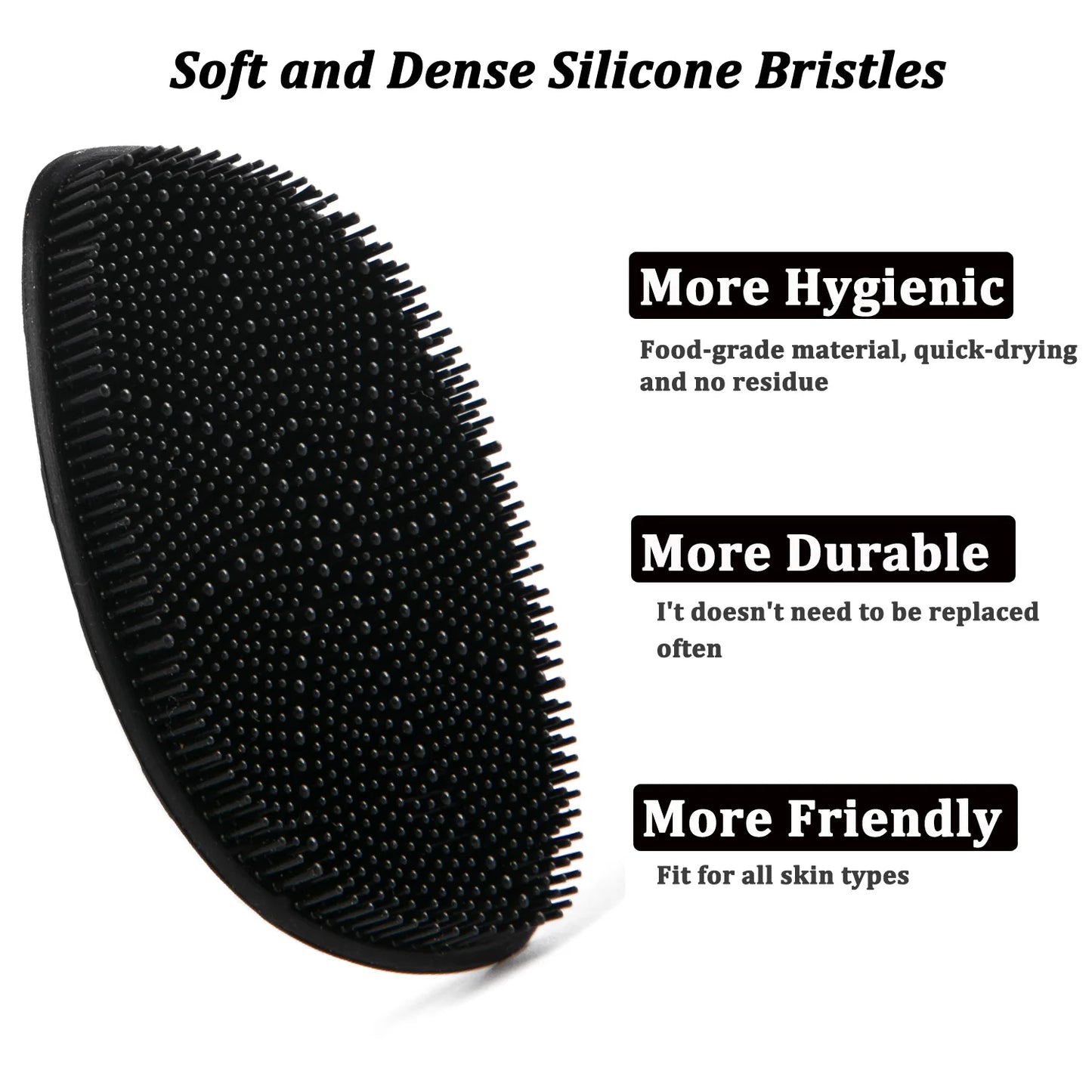 Silicone Facial Cleansing Brush – Deep Pore Cleanser & Blackhead Exfoliating Face Scrubber for Gentle Massage Skincare Tool