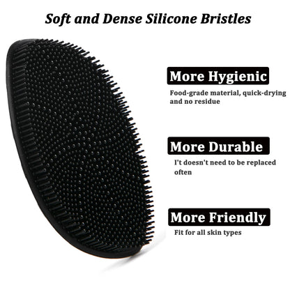 Silicone Facial Cleansing Brush – Deep Pore Cleanser & Blackhead Exfoliating Face Scrubber for Gentle Massage Skincare Tool