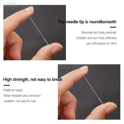 40PCS Large Eye Sewing Needles Set – Long Thick DIY Hand Stitching Tools for Elderly, Easy Threading Embroidery & Household Sewing
