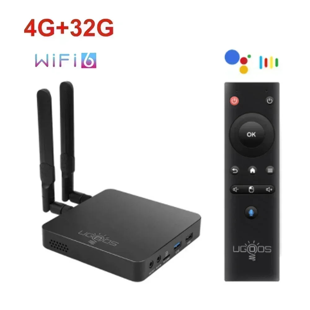 Ugoos AM6B Plus Android 9 Smart TV Box - Amlogic S922X-J, 4GB DDR4, 32GB, WiFi 6, 4K, BT5.0