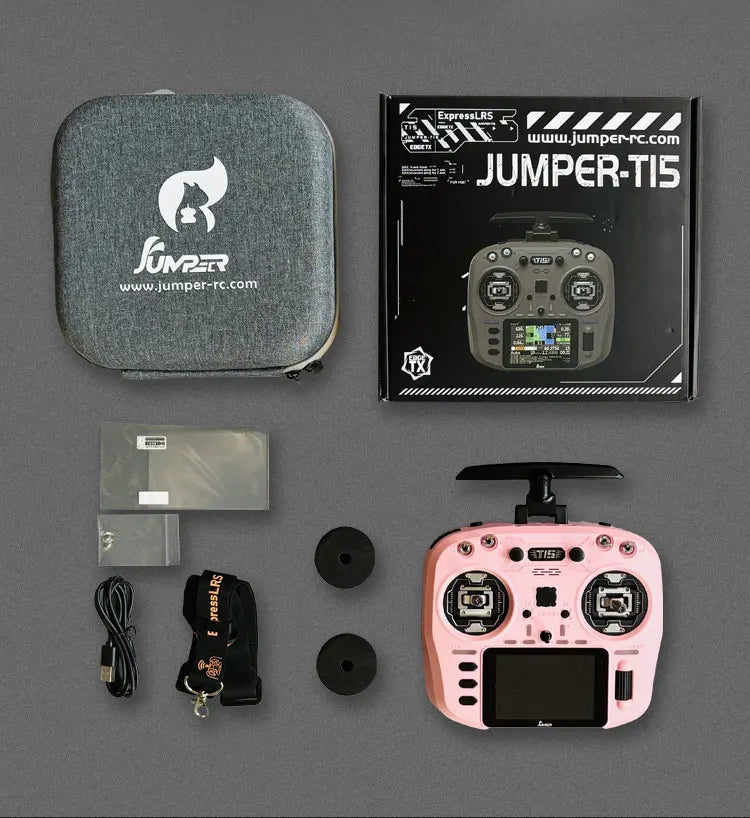 Jumper T15 FPV Radio Controller – Hall Sensor, Color Screen, EDGETX/ELRS for Long Range RC Drone