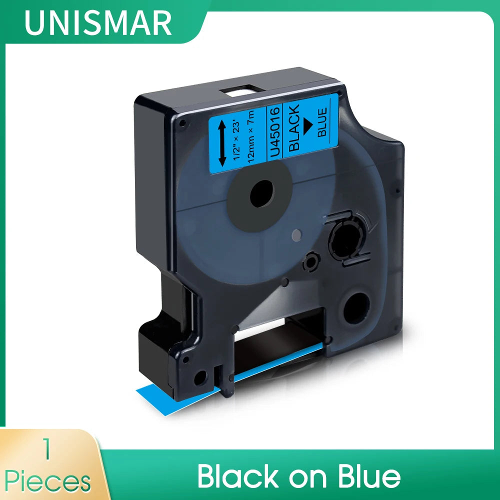 D1 Label Tape Replacement - 6/9/12/18/24mm Compatible Labels for Dymo LabelManager Printers & Label Makers