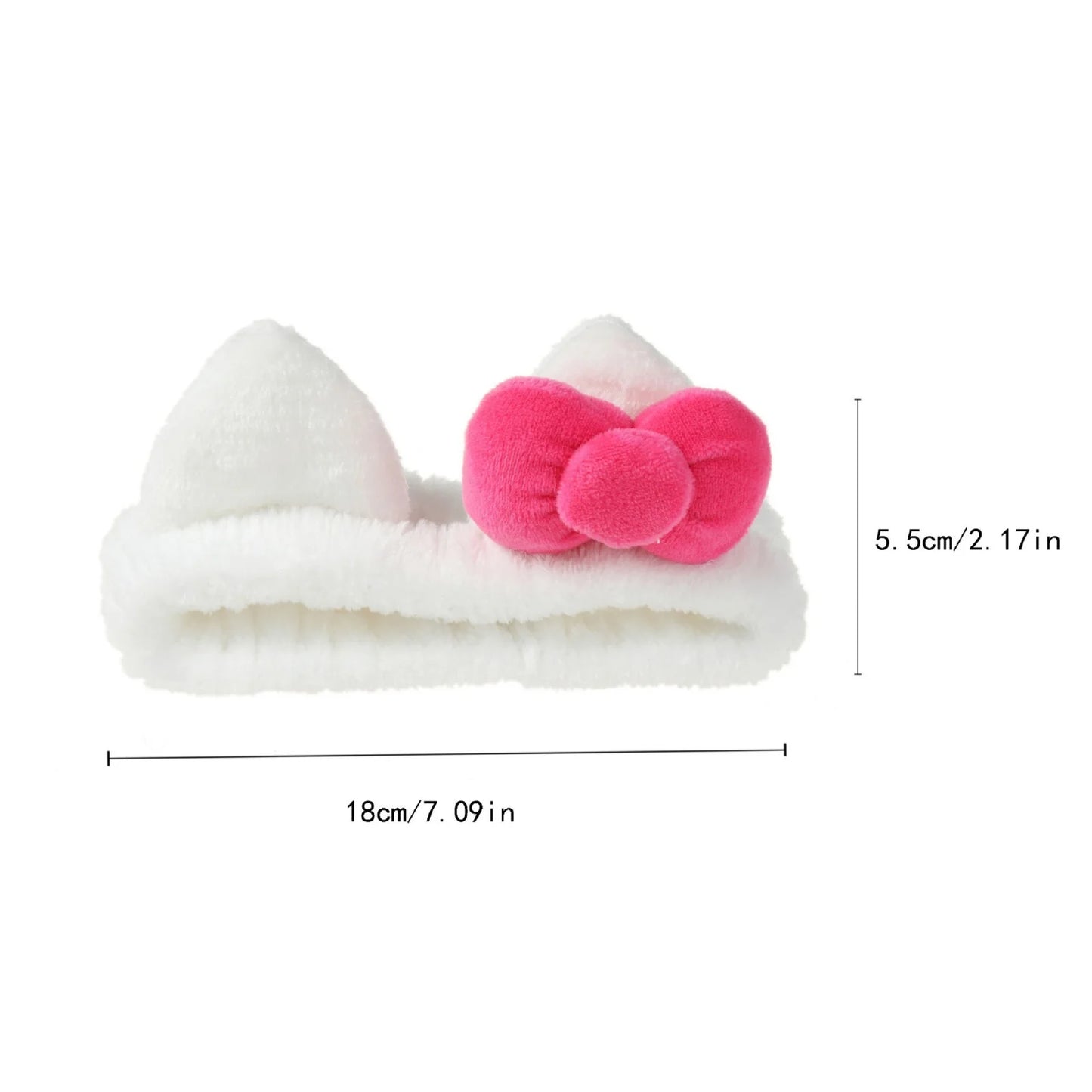 Plush Cat Ear Hair Set - 3PCS Fuzzy Headband & Scrunchies Hair Accessories