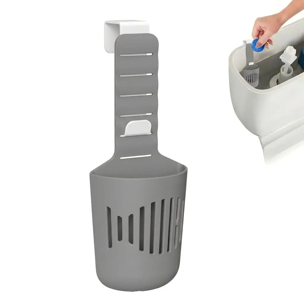 Silicone Toilet Tank Tablet Holder - Hanging Cleaner & Deodorizer Organizer