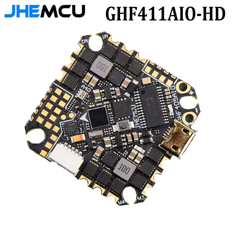 JHEMCU GHF405AIO-HD 40A Flight Controller — F405 F4 with Built-in OSD & Blheli-S ESC, 2-6S LiPo for FPV Toothpick Racing Drone