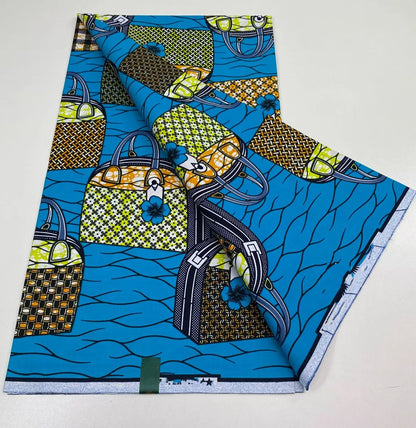 African Ankara Wax Print Fabric - 100% Cotton Soft Nigerian Real Wax Material for Women’s Party Dresses