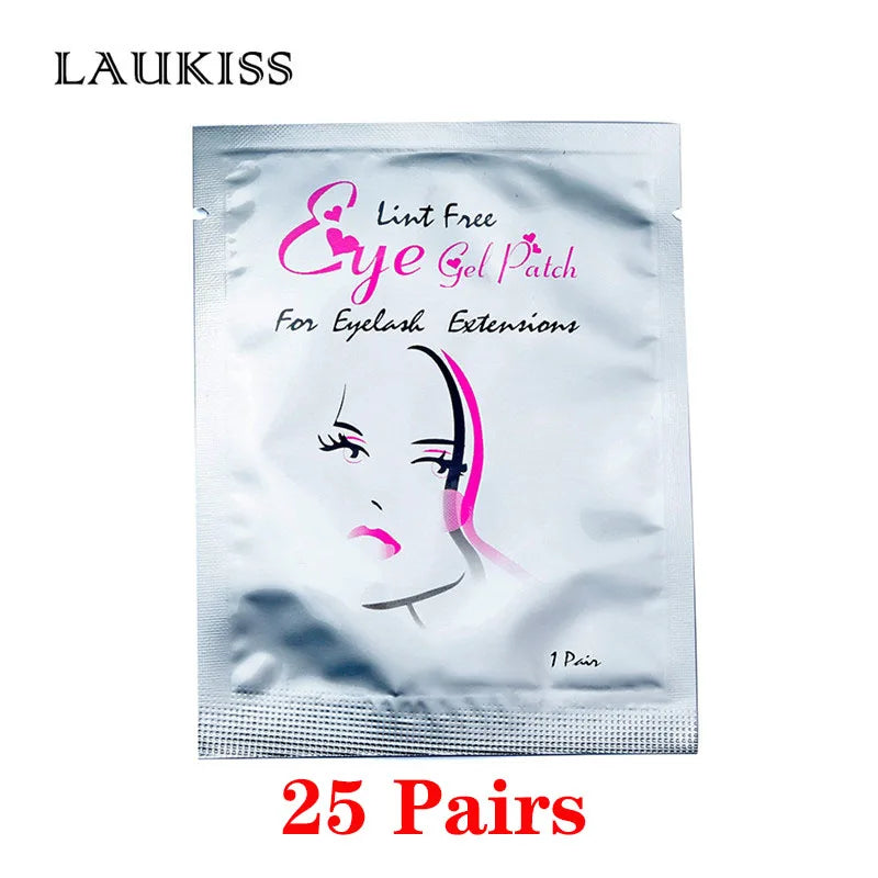 25/50/100 Pairs Hydrogel Eye Patches | Lint-Free Under Eyelash Pads for False Eyelash Application | LAUKISS Paper Stickers