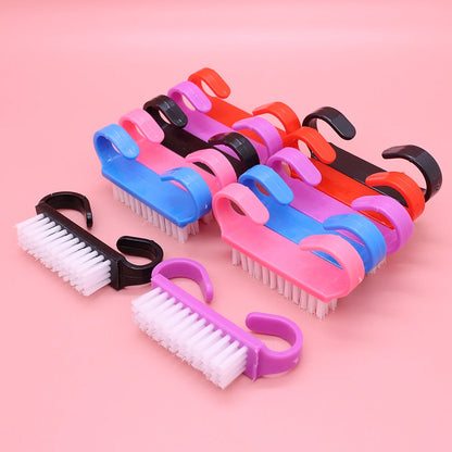 100pcs Nail Cleaning Brush Set - Colorful Soft Plastic Dust Remover Tools for Nail Art, Manicure & Pedicure Care