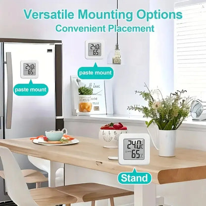 Indoor Mini Temperature & Humidity Meter – Portable Digital Display for Bedroom & Home