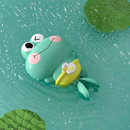 Wind-Up Swimming Frog Bath Toy for Toddlers – Battery-Free Montessori ABS Water Play Toy, Mold-Free Kids Bath Fun