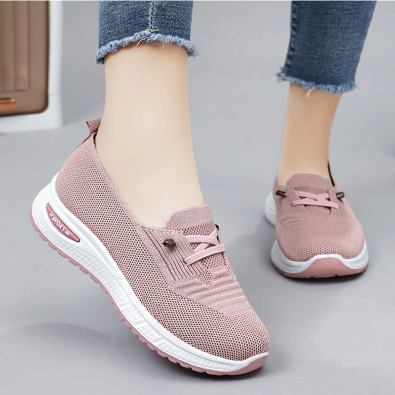Women’s 2025 Breathable Mesh Casual Sneakers – Chunky Sole Lightweight Fashion Shoes with Free Shipping