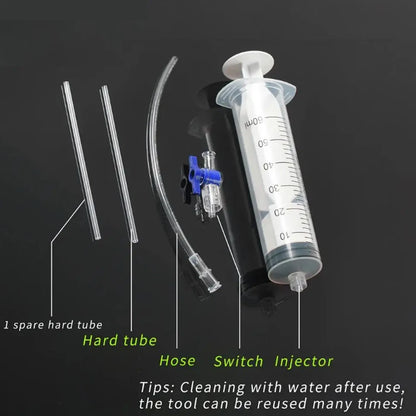 RL225 Tubeless Tyre Injector — Bicycle Sealant Injection Tool with Valve for MTB & Road Bikes