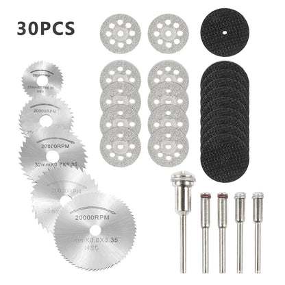 6-32Pcs Mini Circular Saw Blade Set - Sanding Grinding Cutting Discs for Dremel Rotary Tools & Metal Projects