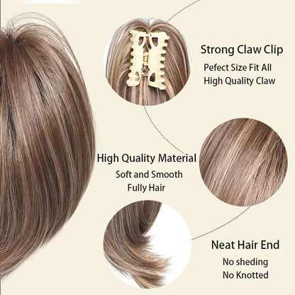 LUPU Synthetic Messy Bun Hair Piece - Clip-In Chignon Ponytail Extension Scrunchie for Women
