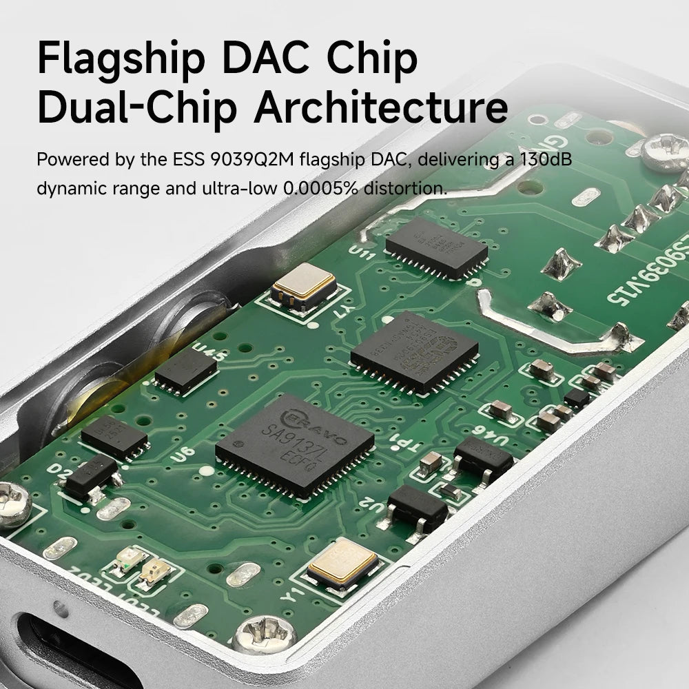 CVJ LILA&HIBIKI Portable DAC AMP - Dual ESS9039Q2M SABRE Audio Amplifier, PCM 384kHz/32bit & DSD256