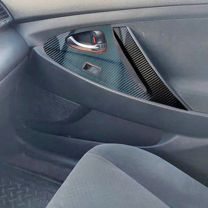 Toyota Camry Aurion XV40 2007-2011 Center Console Trim Decals - Carbon Fiber Interior Molding Sticker Set