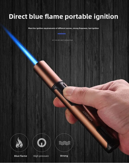 Honest Metal Windproof Torch Lighter – Refillable Pen Jet Flame for Kitchen, BBQ & Camping