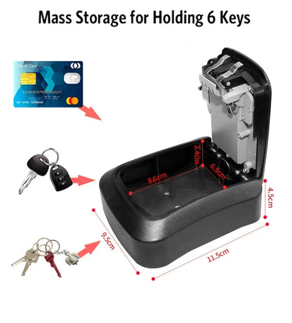 Tuya/TTlock Smart Password Key Box – Outdoor IP65 Waterproof Anti-Theft Wall Mount Security Safe in ABS/Metal