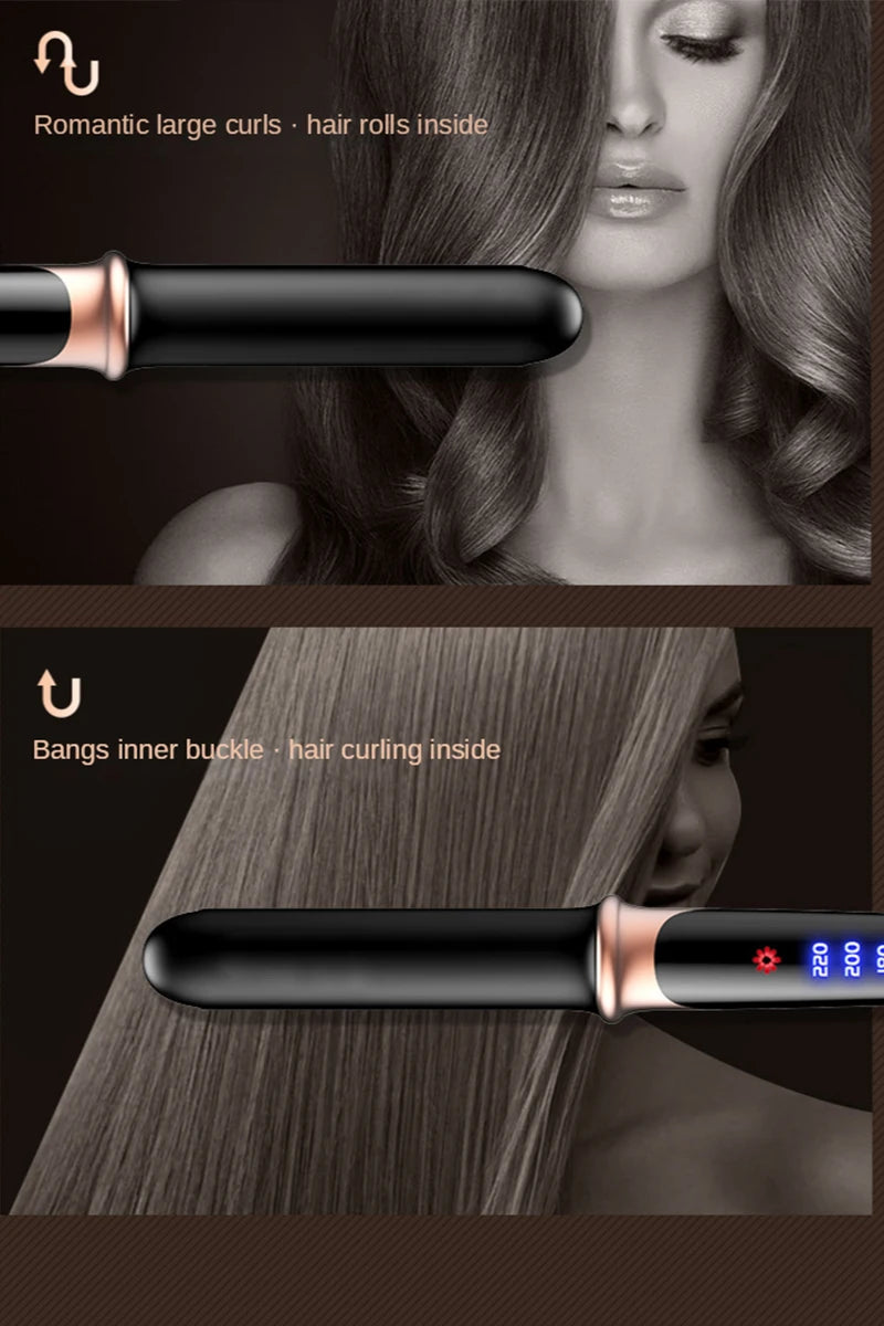 2 in 1 Flat Iron Hair Straightener – Professional Hair Iron for Straightening & Curling