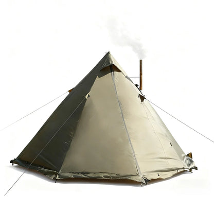 4-Season Hot Tent with Stove Jack - Waterproof Teepee Camping Tent for 2–4 People, Winter Bushcraft & Hiking