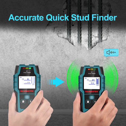 HANMATEK SF1 Stud Finder - Wall Scanner for Wood Studs, Metal & Live Wire Detection with Depth Measurement