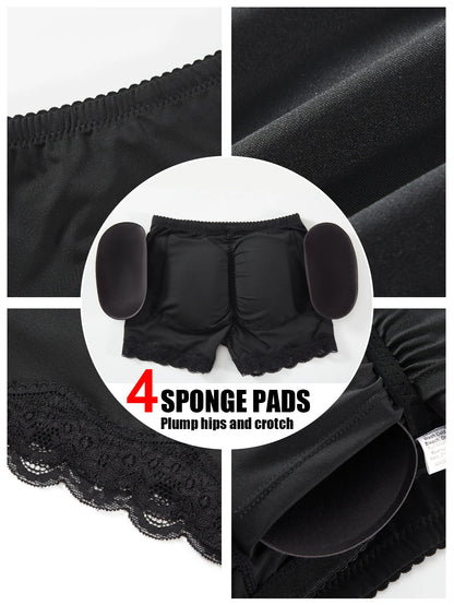 Women’s Body Shaper Panties – Padded Butt Lifter & Hip Enhancer Shapewear Briefs