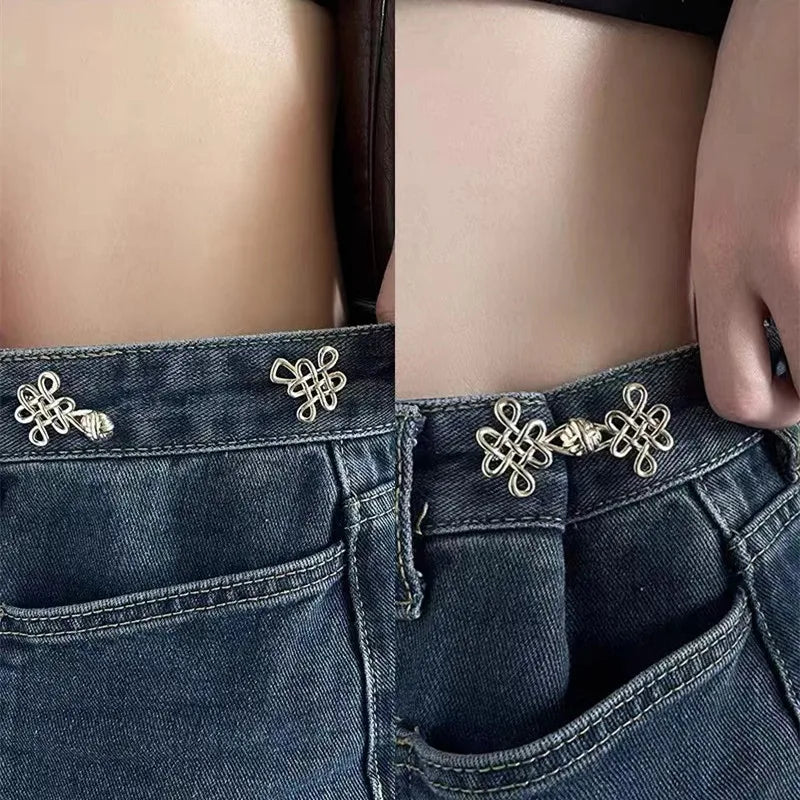 Knot Waist Buckle - Detachable Non-Sew Waist Tightening Accessory