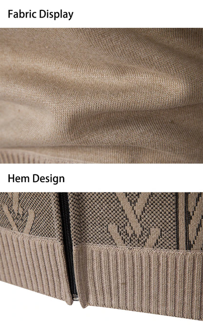 2023 Autumn & Winter Cashmere Padded Sweater Coat - Warm Casual Men’s Knitted Jacket