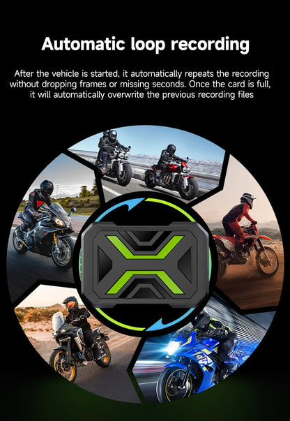 JIUYIN Dual Motorcycle Action Camera – 1080P Front & Rear DVR, Waterproof Dash Cam with WiFi