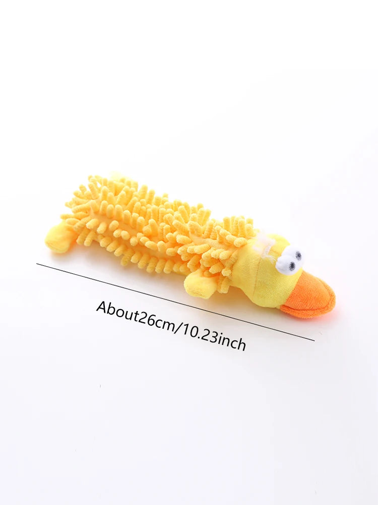 Plush Squeaky Dog Toy - Frog and Hippo Chew Toy for Teething and Teeth Cleaning