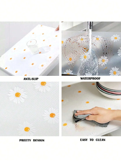 Daisy Shelf Liner — Waterproof EVA Kitchen Cabinet, Fridge & Drawer Mat