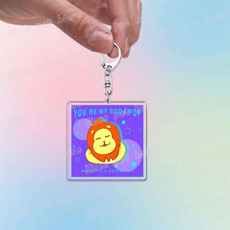 Kpop Demon Hunters Huntrix Saja Boys Keychain Bag Charm Rumi Zoey Jinu Ramen Keyring Fans Gift