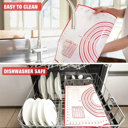 UNTIOR Silicone Baking Mat – Non-Stick Kneading & Dough Mat for Pizza, Cake, and Cooking Bakeware