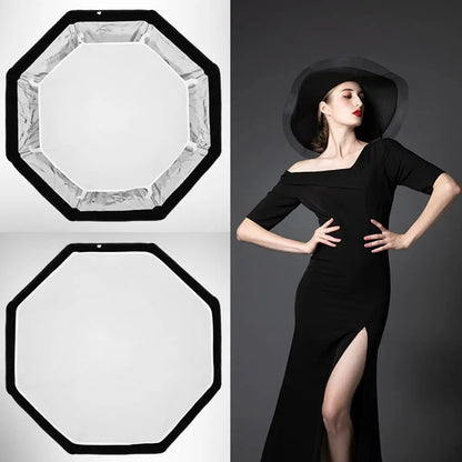 TRIOPO Foldable Octagon Softbox – 55cm, 65cm, 90cm, 120cm Bowens Mount for Sokani X100, COLBOR CL60, Godox & Aputure LED Video Lights
