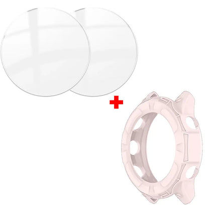 TPU Case & Tempered Glass Screen Protector for Garmin Forerunner 255/255S/955 – Protective Bumper Cover