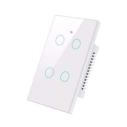 Tuya Smart WiFi Bluetooth Wall Touch Light Switch No Neutral Wire Required US 1-4 Gang Alexa Google Home Compatible Switch