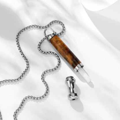 Quit Smoking Meditation Pendant Necklace – Titanium Steel Unisex Anti-Smoking Necklace with Filter Cotton